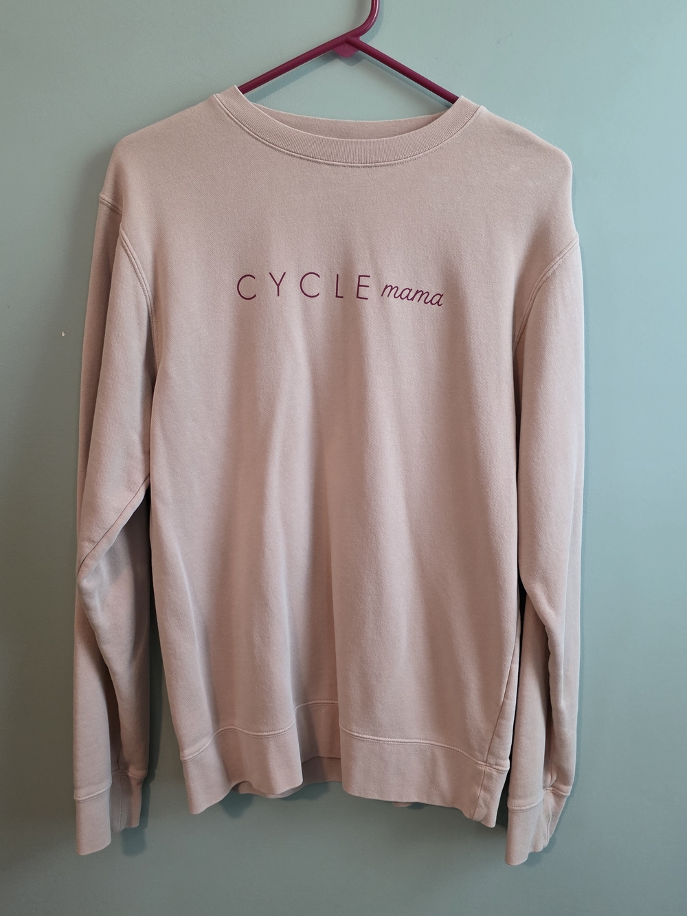 Cyclebar Light Pink 'CYCLE mama' Crewneck Sweatshirt